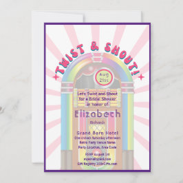 Känn Beat! Cosmic Retro 70-talets Möhippa Inbjudningar