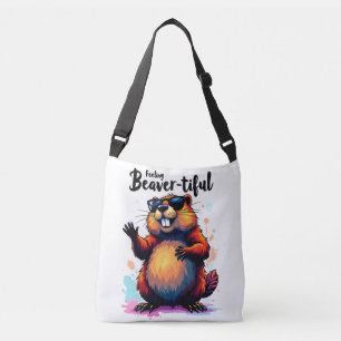 Känn beavertike - Lustigt beavers grafik Axelväska