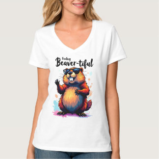 Känn beavertike - Lustigt beavers grafik T Shirt