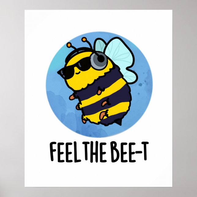 Känn Bee-t Funny Bee Pun Poster (Framsidan)