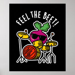 Känn Beet Funny Veggie Pun Mörk BG Poster