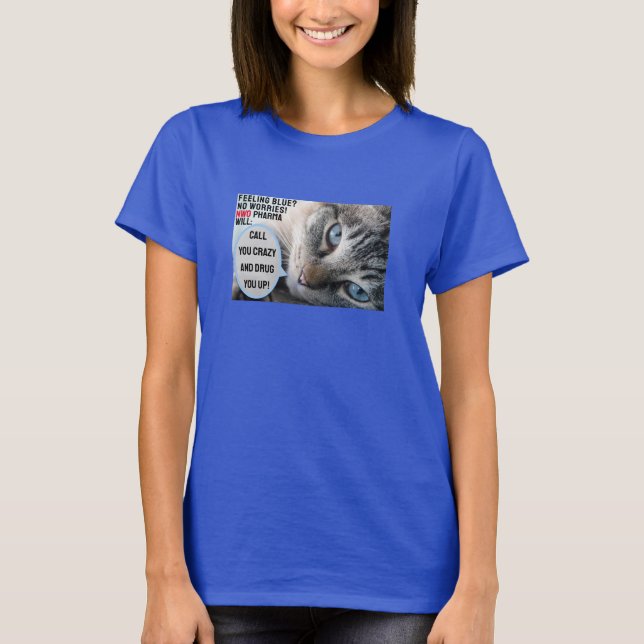 Känn blå (mörk) T-Shirt (Framsida)