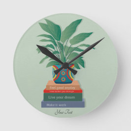 Känn Bra Anaily Inspirational Ord Art Rund Klocka