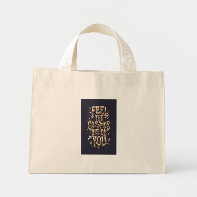 Känn Cosmos inuti dig Mini Tygkasse (Framsidan)