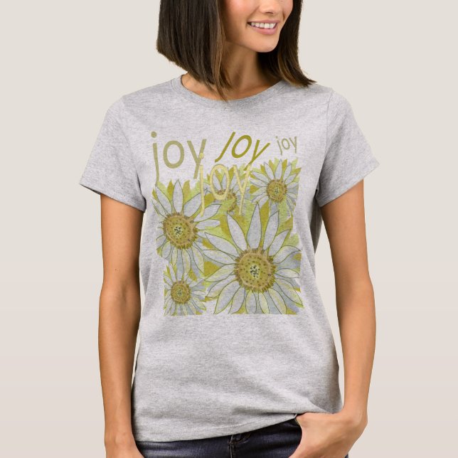 Känn den naturliga Joy Celebrate Flowers T-Shirt (Framsida)