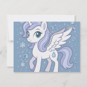 Känn dig bättre snart - Cute Flies Pony Get well C Vykort