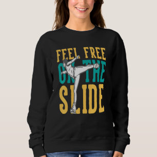 Känn dig fri från slide Ice Skating Girl Figur T Shirt