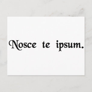 Känn dig själv. vykort