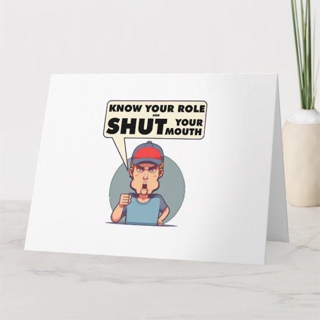 Känn din roll och stäng munnen kort (Framsida)