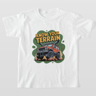 Känn Din Terräng 4x4 Terrängbil Tecknad Film T Shirt