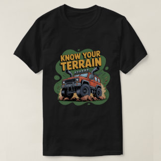 Känn Din Terräng 4x4 Terrängbil Tecknad Film T Shirt