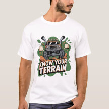 Känn Din Terräng Grön 4x4 Offroad Lastbil Tecknad