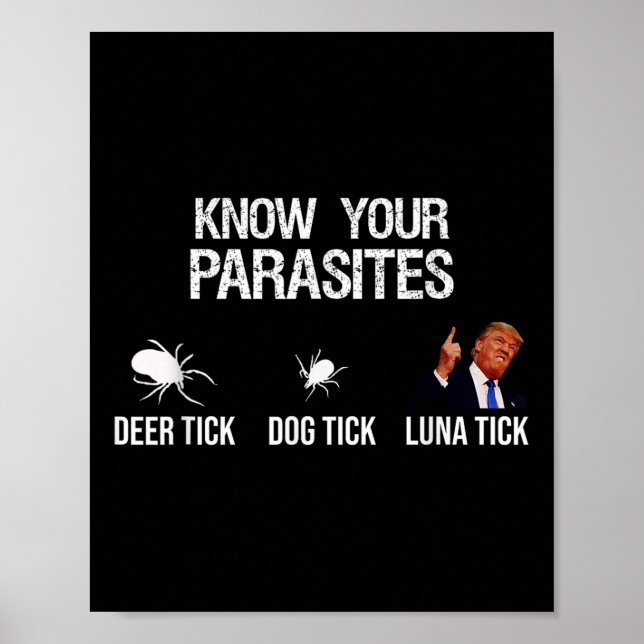 Känn dina parasiter - Hjort Tick, Hund Tick, Luna  Poster (Framsidan)