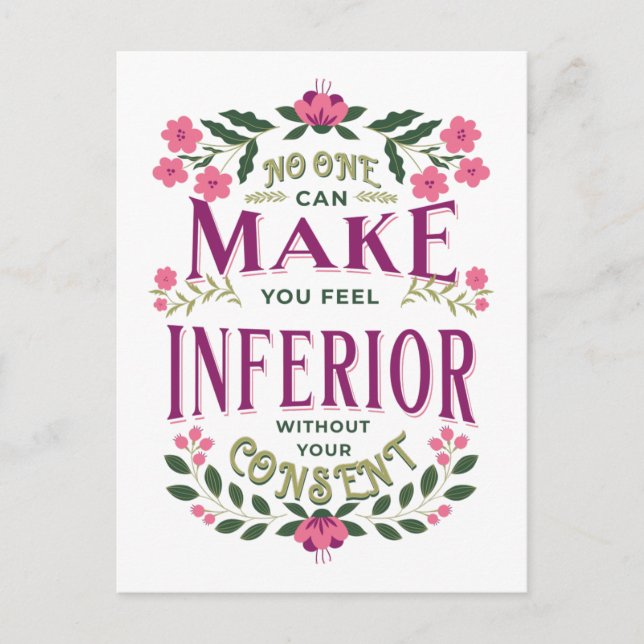 Känn Eleanor Roosevelt - höger för kvinnor Vykort (Framsida)