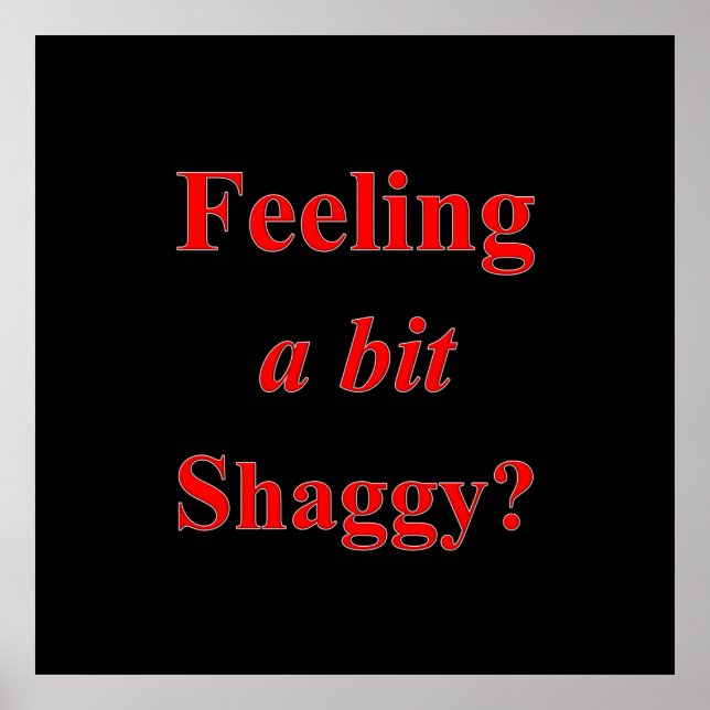 Känn en bit Shaggy Poster Matte (Framsidan)