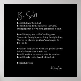 Känn fortfarande till svartvita väggkonst i dikt