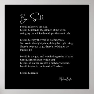 Känn fortfarande till svartvita väggkonst i dikt