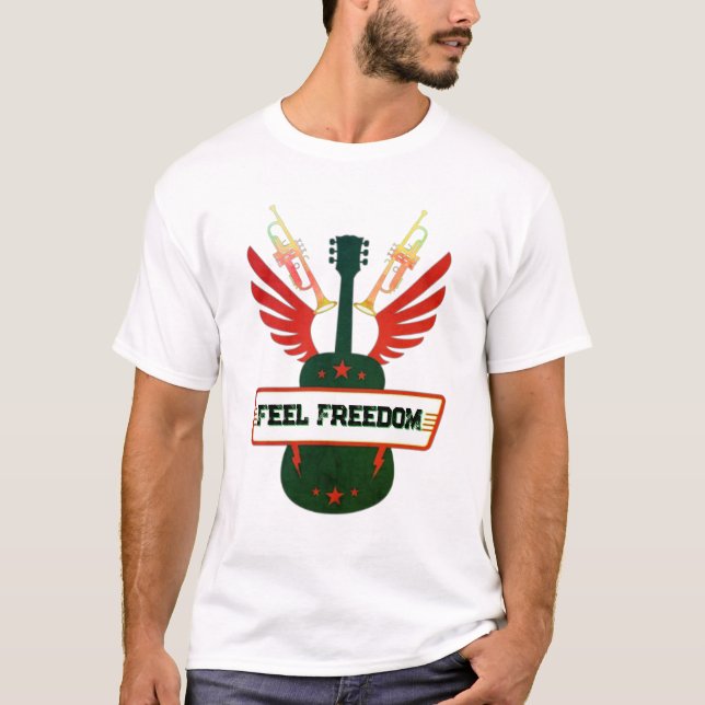 Känn Freedom Music Tee | Freefit Manar's Basic Cot (Framsida)