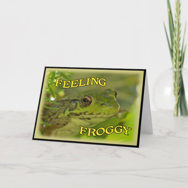Känn froggy Greeting Card Kort (Framsida)