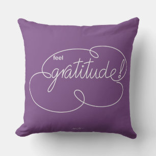 Känn GRATITUDE - djärvt Cloud S - W Kudde
