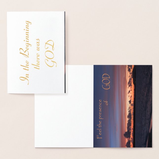 Känn GUDS närvaro Folierat Kort (Display)