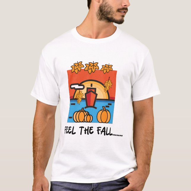 Känn höstsäsongsviberna t shirt (Framsida)