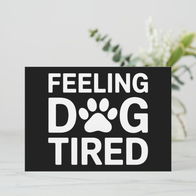 Känn Hund trött Inbjudningar (Stående Fram)