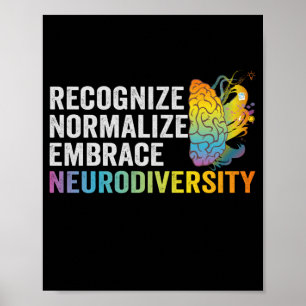 Känn igen normalisera Embrace Neurodiversity ADHD Poster