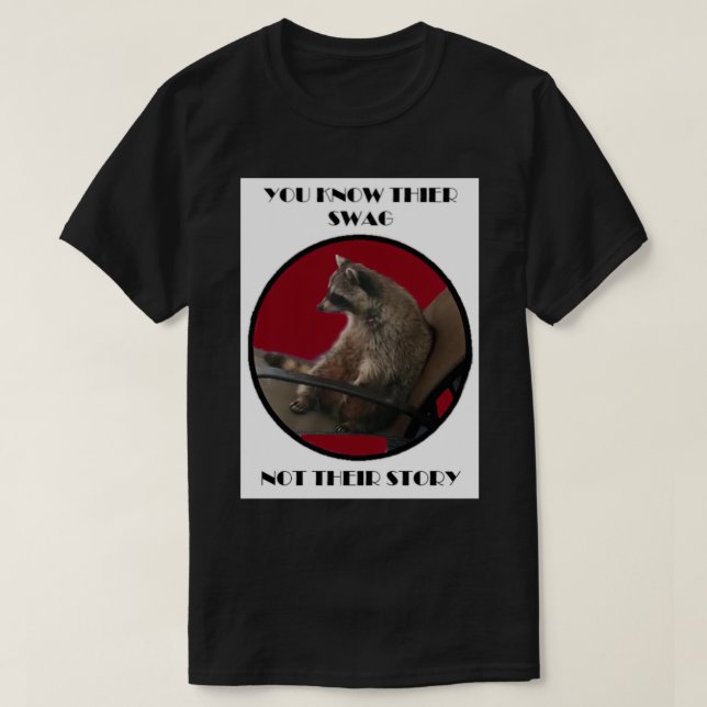 Känn igen Raccoon T Shirt (Design framsida)
