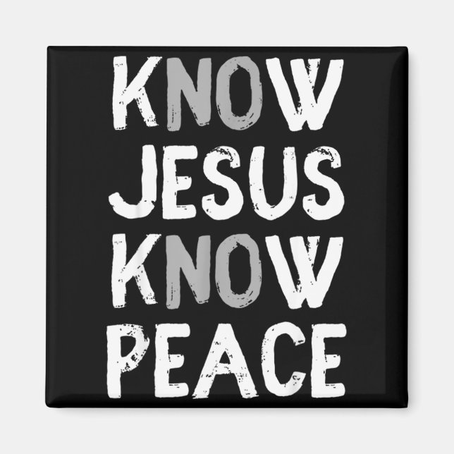 Känn Jesus Känn Fred Jesus Kristet Tro Religiöst Magnet (Framsidan)
