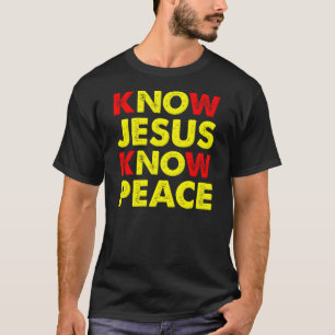 Känn Jesus Känn Fred Kristall T-Shirt