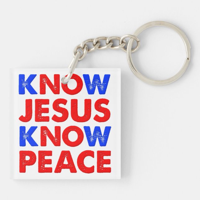 Känn Jesus Känn Fred Kristallhalsband (Baksidan)