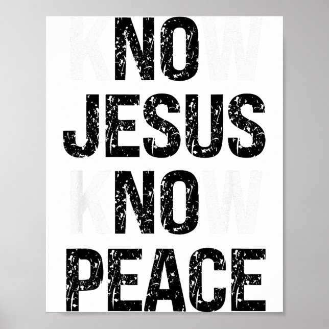 Känn Jesus Känn Fred Kristna Vibrationer  Poster (Framsidan)
