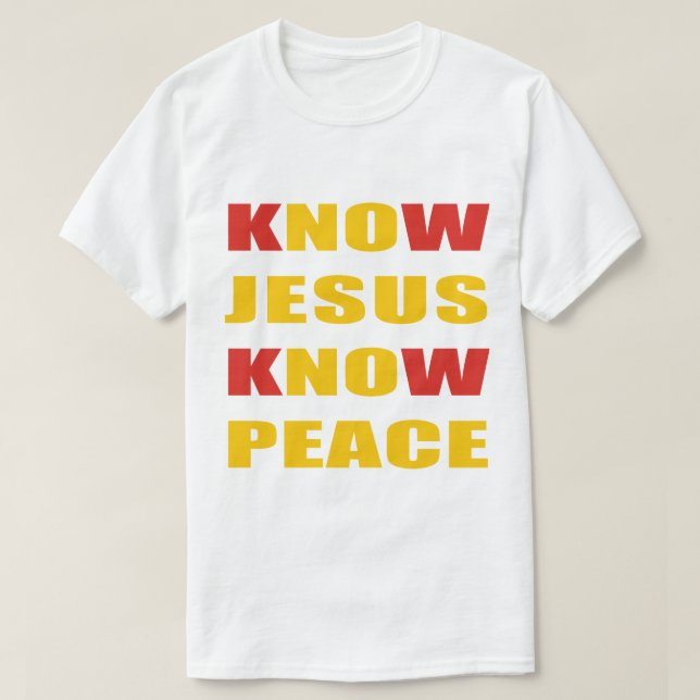 KÄNN JESUS KÄNN FRED T SHIRT (Design framsida)
