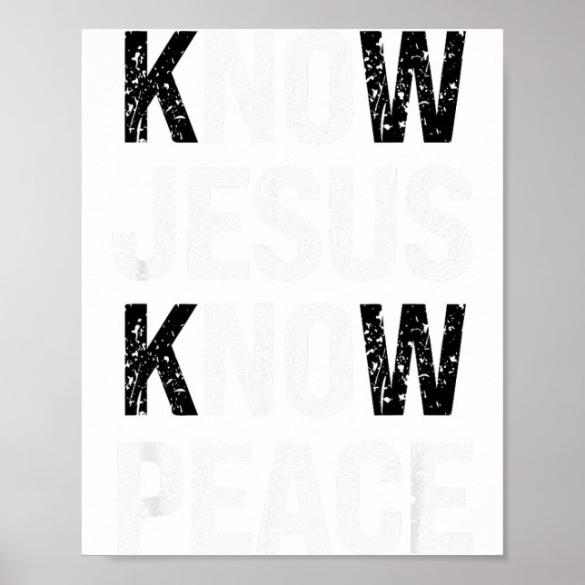 Känn Jesus Känn Fred Tro Kristen  Poster (Framsidan)