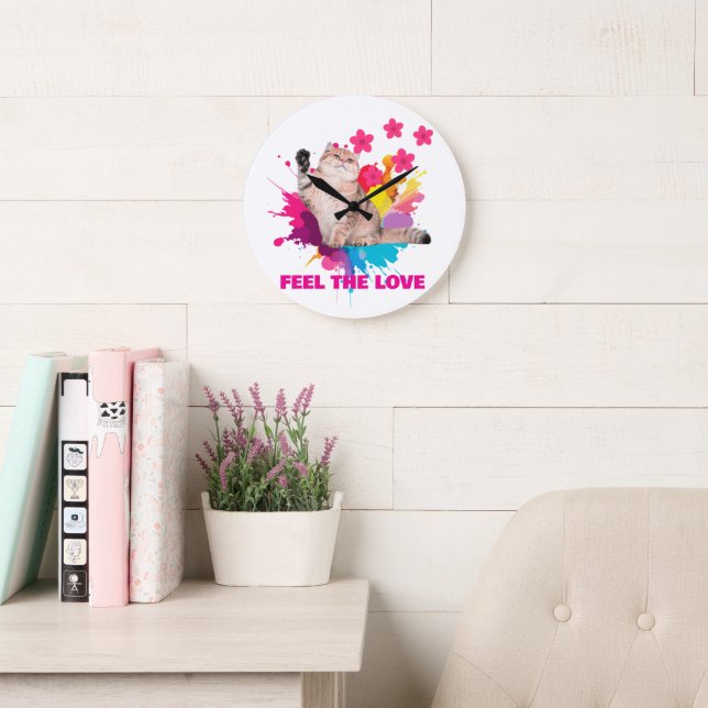 Känn Kärlek Vacker Design Stor Klocka (Läsesal)