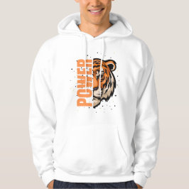 Känn kraften - den djärva tigergrafik som roterar hoodie