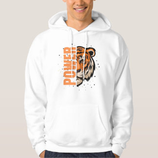 Känn kraften - den djärva tigergrafik som roterar hoodie