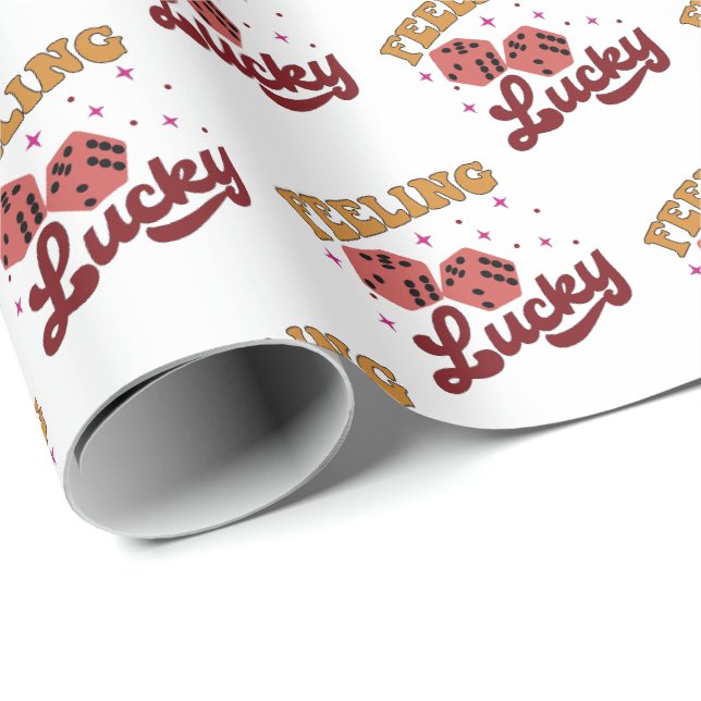Känn Lucky Wrapping Papper Presentpapper (Rullad Hörn)