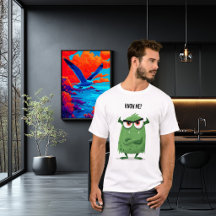 Känn Mig Roligt Grinig Grön Monster Karaktär Prese