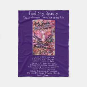 Känn min skönhet Cancer Angel Soft Fleece Blanket