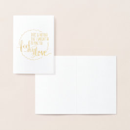 Känn mitt Kärlek-kort för fettrik hälsning Folierat Kort