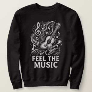 Känn Musiken Lång Ärmad Tröja