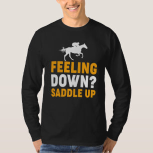 Känn ner sadeluppgång på engelska Horse Riding T Shirt