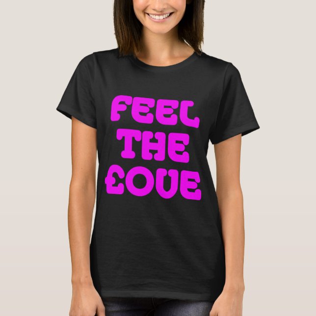 Känn £Ove - Magenta på Mörk Tee Shirt (Framsida)