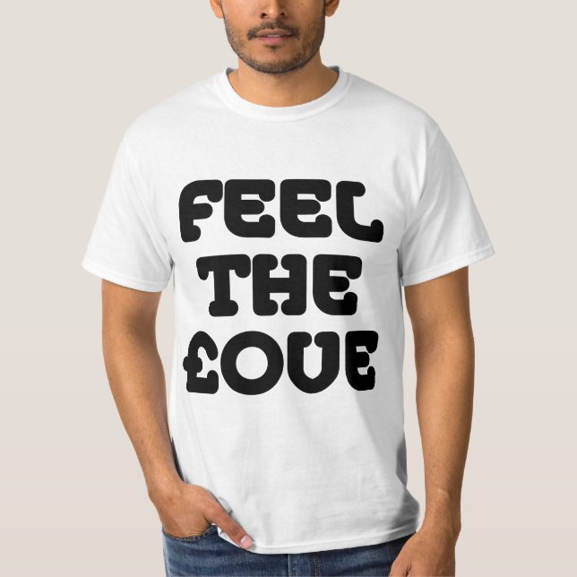 Känn £Ove - svart på ljus Tee Shirt (Framsida)