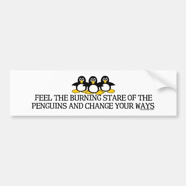 Känn Penguins brinnande del Bildekal (Framsidan)