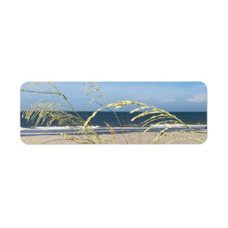 Känn returetiketterna på stranden returadress etikett