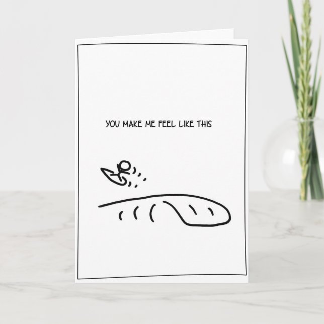 "Känn så här" - Surfing Valentine's Card Helgkort (Framsida)