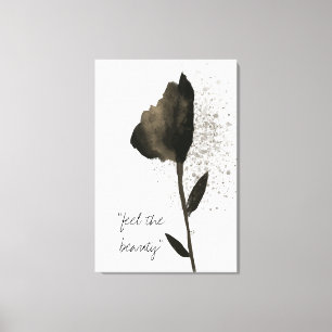 "Känn skönhet" Golden Waercolor Tulip Flower Canvastryck